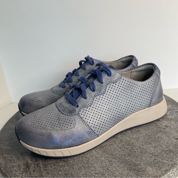 Dansko Christina Blue Denim Leather Sneakers 30